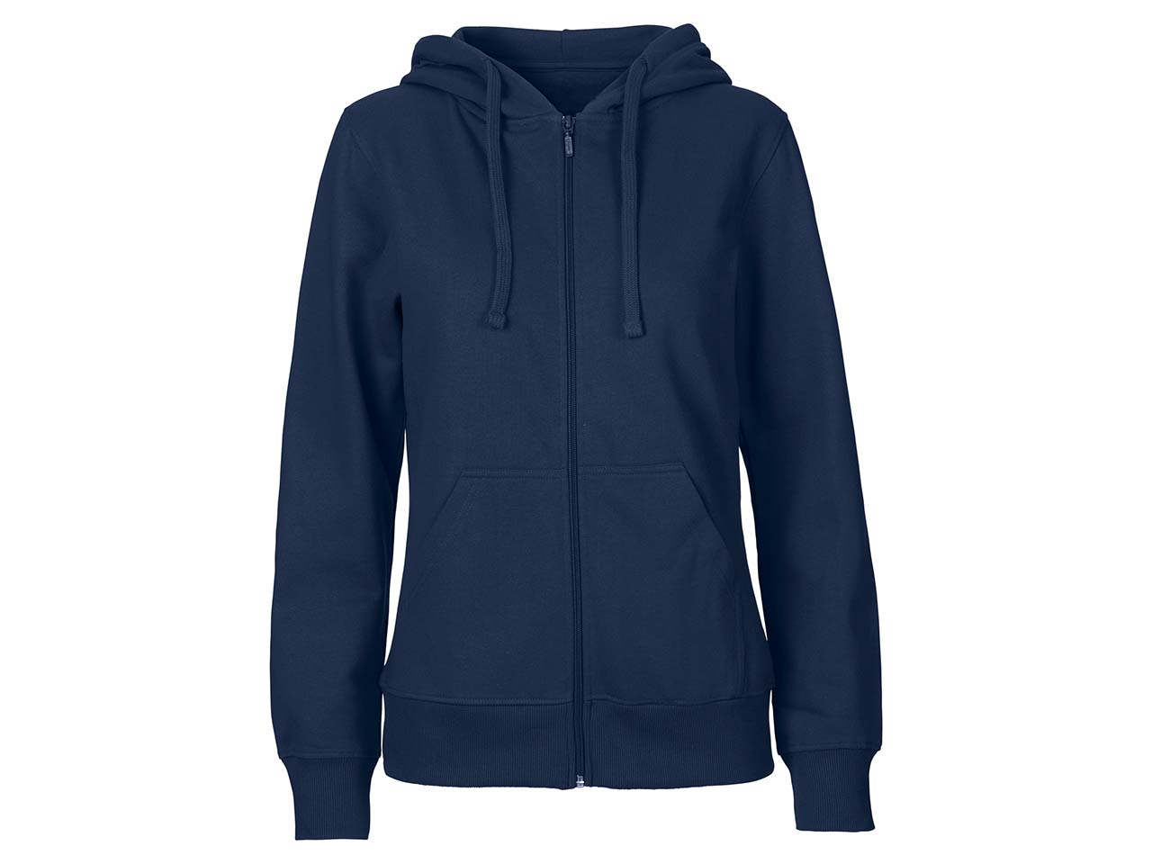 Neutral Bio-Damen-Sweatjacke mit Kapuze dunkelblau, Gr. L