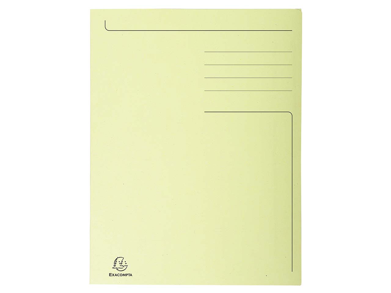 50 Exacompta Aktenmappen "Forever", 3 Klappen, 280 g/m², 245x350 mm für Format Folio, gelb