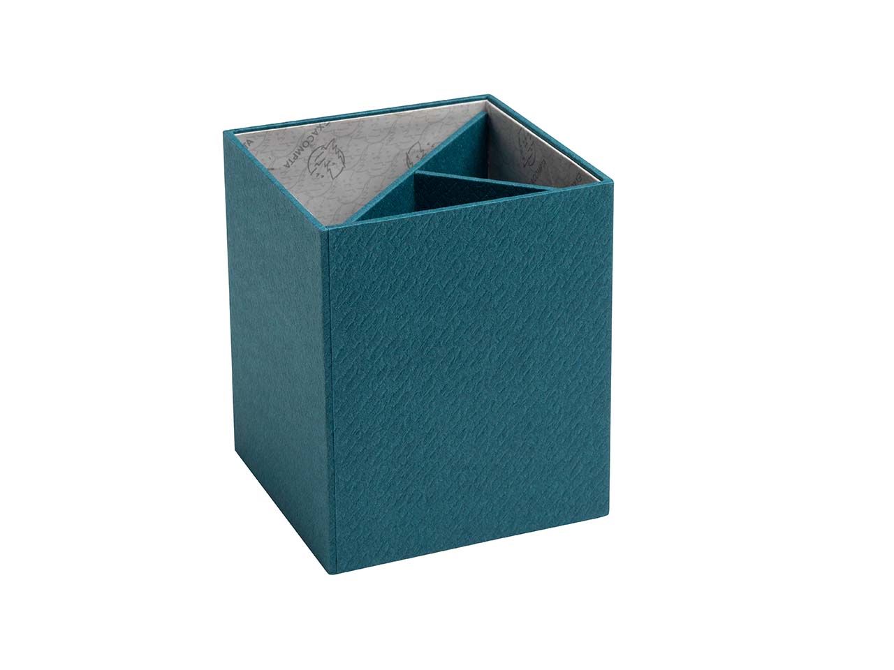 8 Exacompta Stifteköcher "Office By Me", 3 Fächer, 10,7x9x9 cm, blaugrün