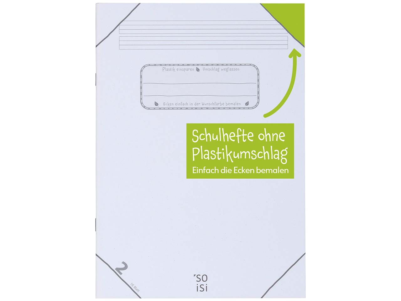 Soisi Recycling-Schulheft DIN A4 Nr. 2 lin. ohne Rand