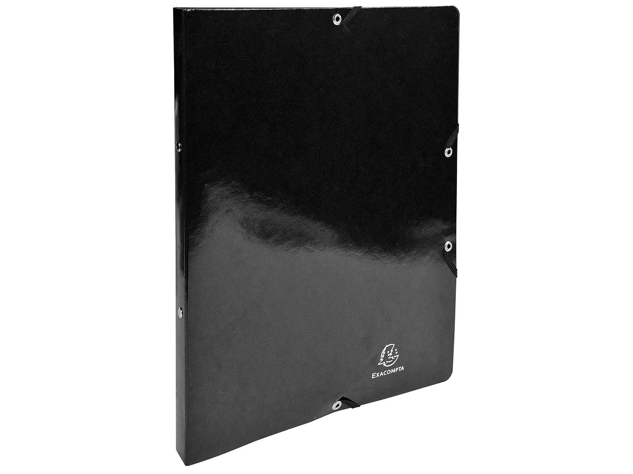 20 Exacompta Ringbücher "Iderama" aus Colorspan, 600 g/m², DIN A4, 2 Ringe, schwarz