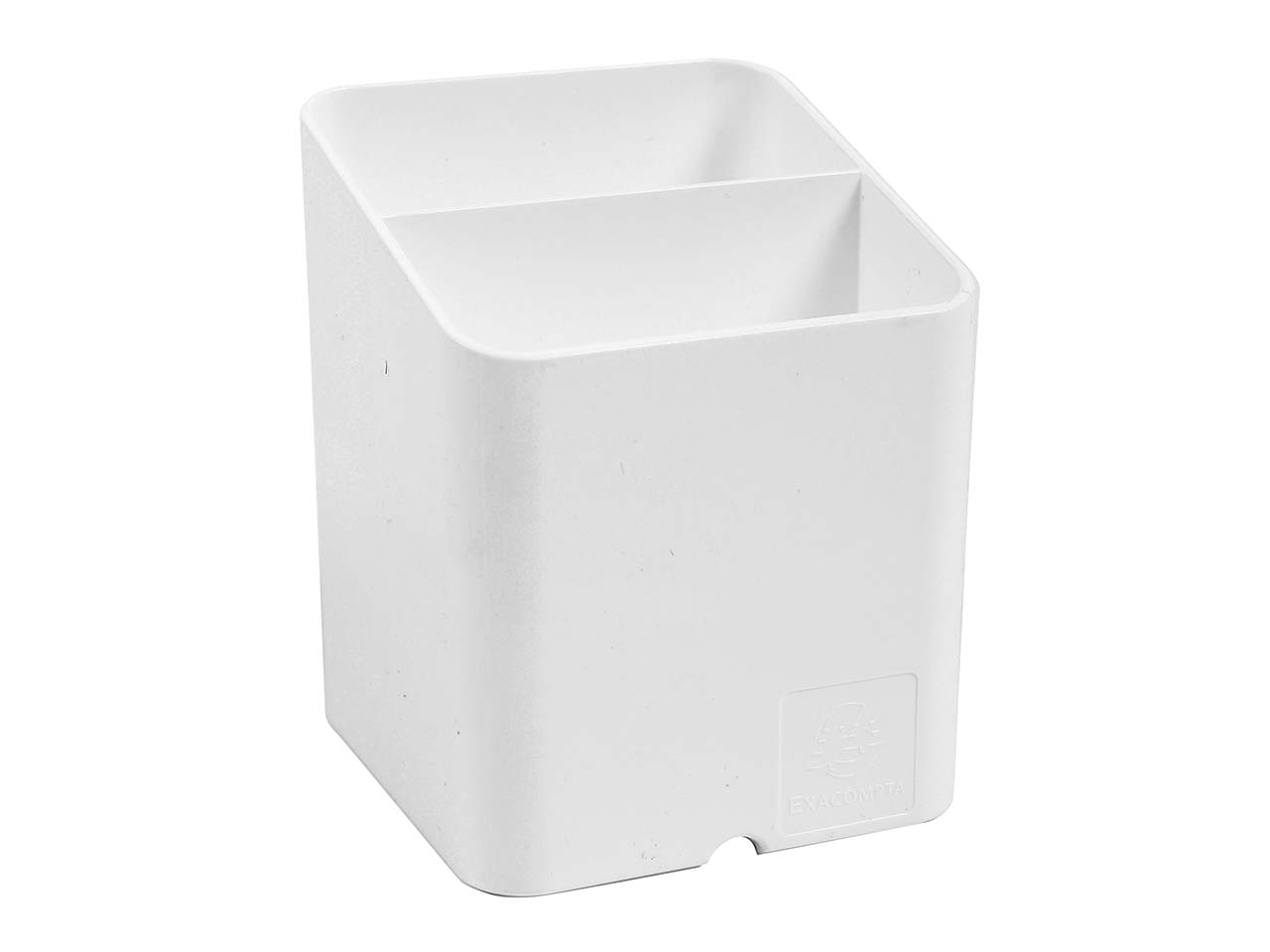10 Exacompta Stifteköcher Pen Cube "Office", 2 Fächer, weiß
