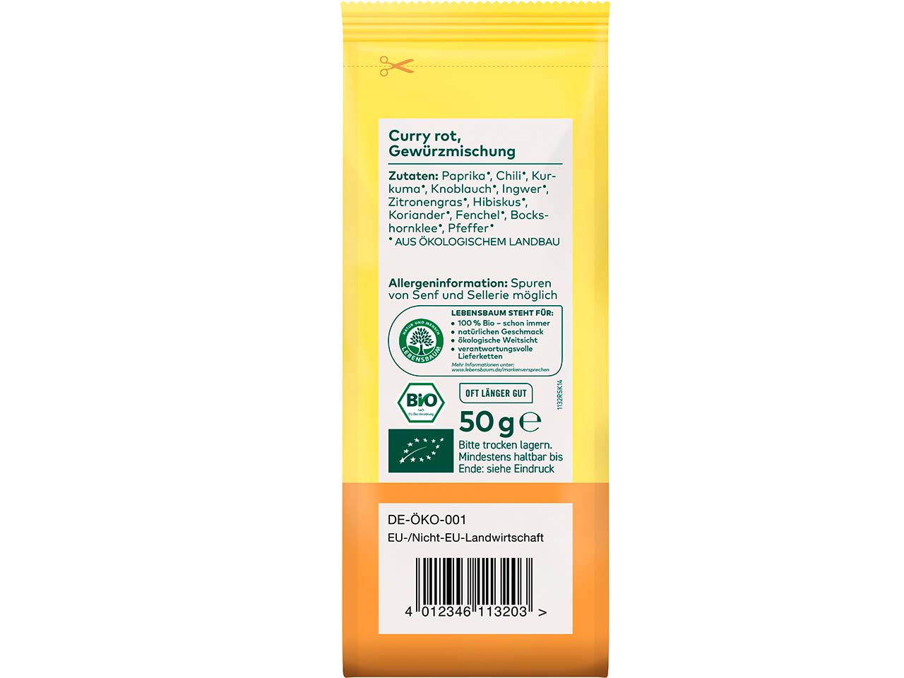 LEBENSBAUM Bio-Gewürzmischung "Rotes Curry" 50 g