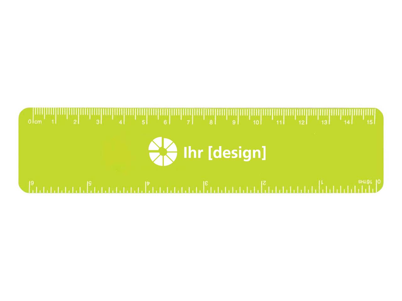 Lineal 'Flexi' 15 cm inkl. 1-farbigem Aufdruck, hellgrün