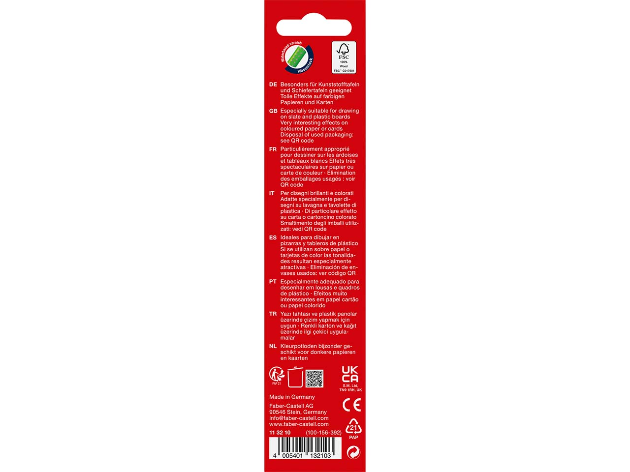Faber-Castell Buntstifte "Grip Heft + Tafel" farbig sortiert, 6 Stk.