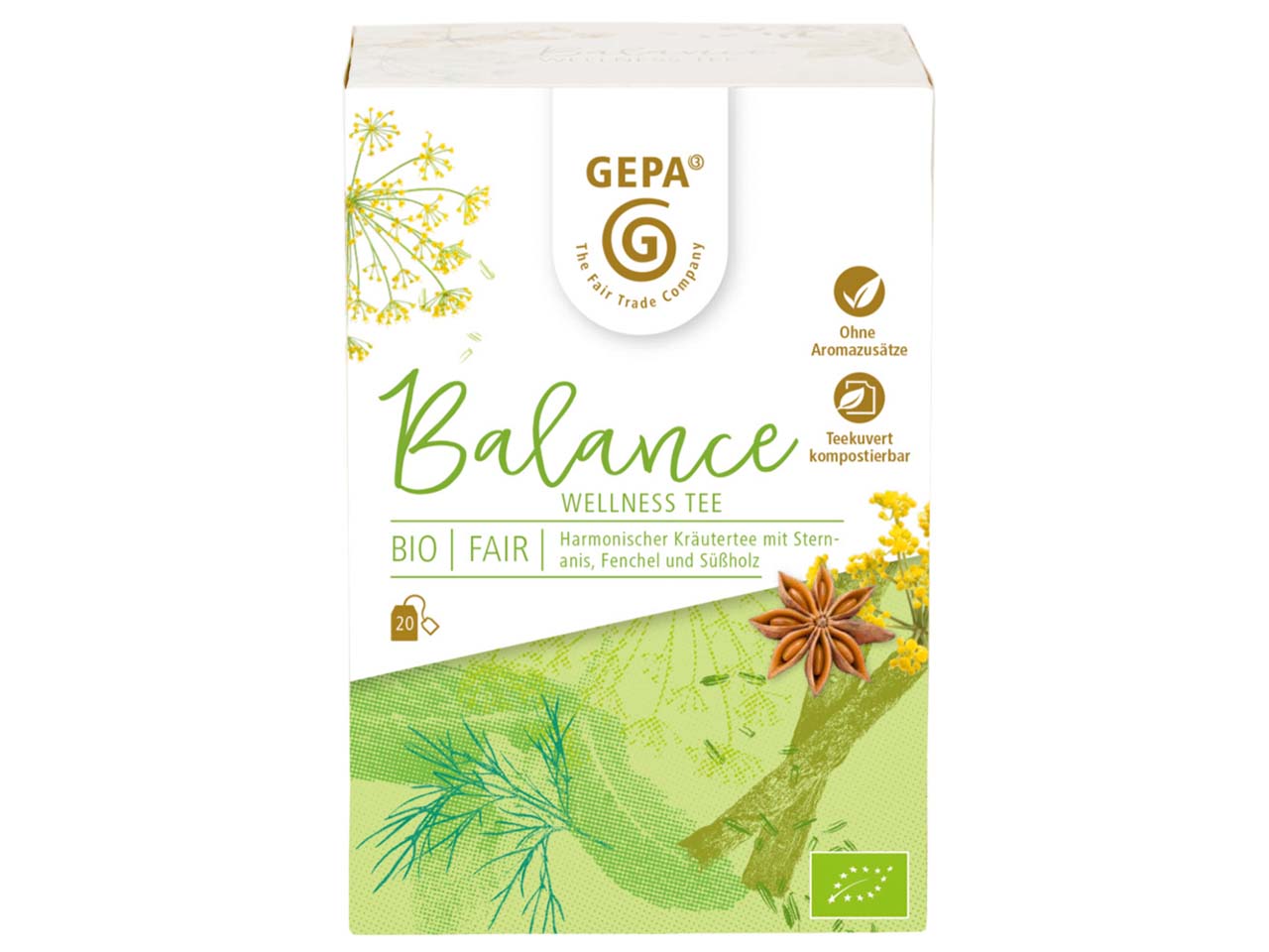 GEPA Bio-Kräutertee "Balance" Wellness Tee 20 x 1,5 g