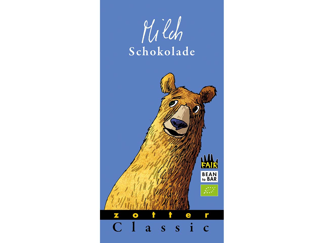 Zotter Bio-Schokolade 'Classic' mit individuell gestalteter Banderole Milchschokolade 70 g