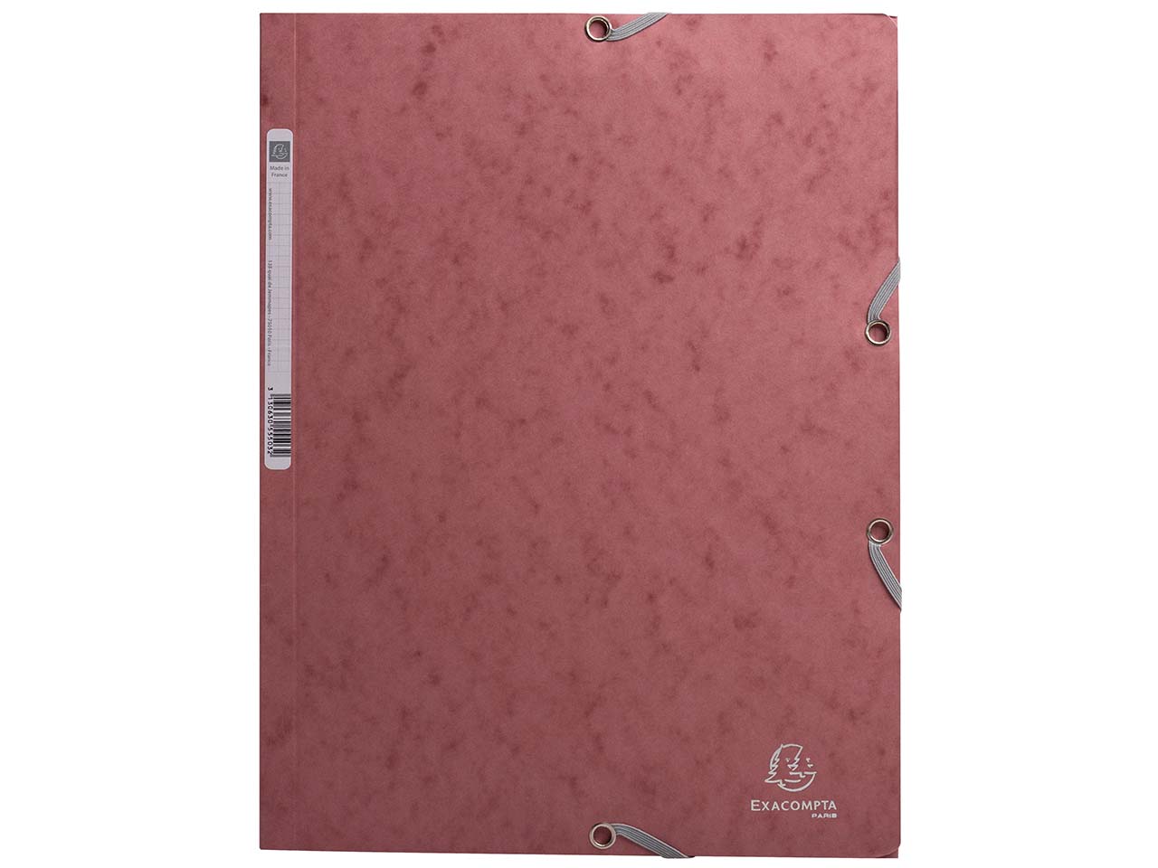 25 Exacompta Sammelmappen "Skandi", 400 g/m², DIN A4, Gummizug, 3 Klappen, altrosa