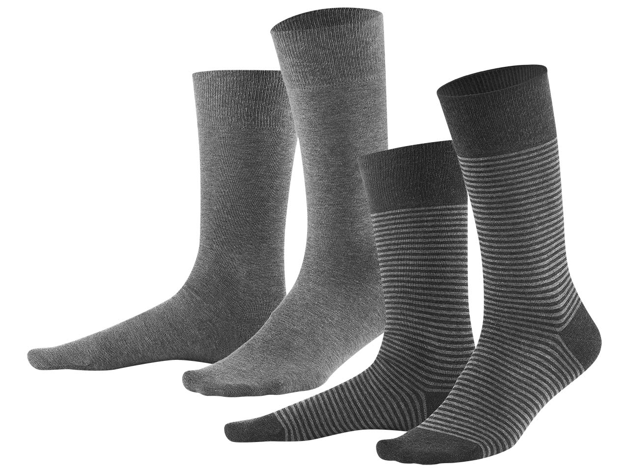 2er-Pack Living Crafts Bio-Herren-Socken "Arni" grau, Gr. 43/46