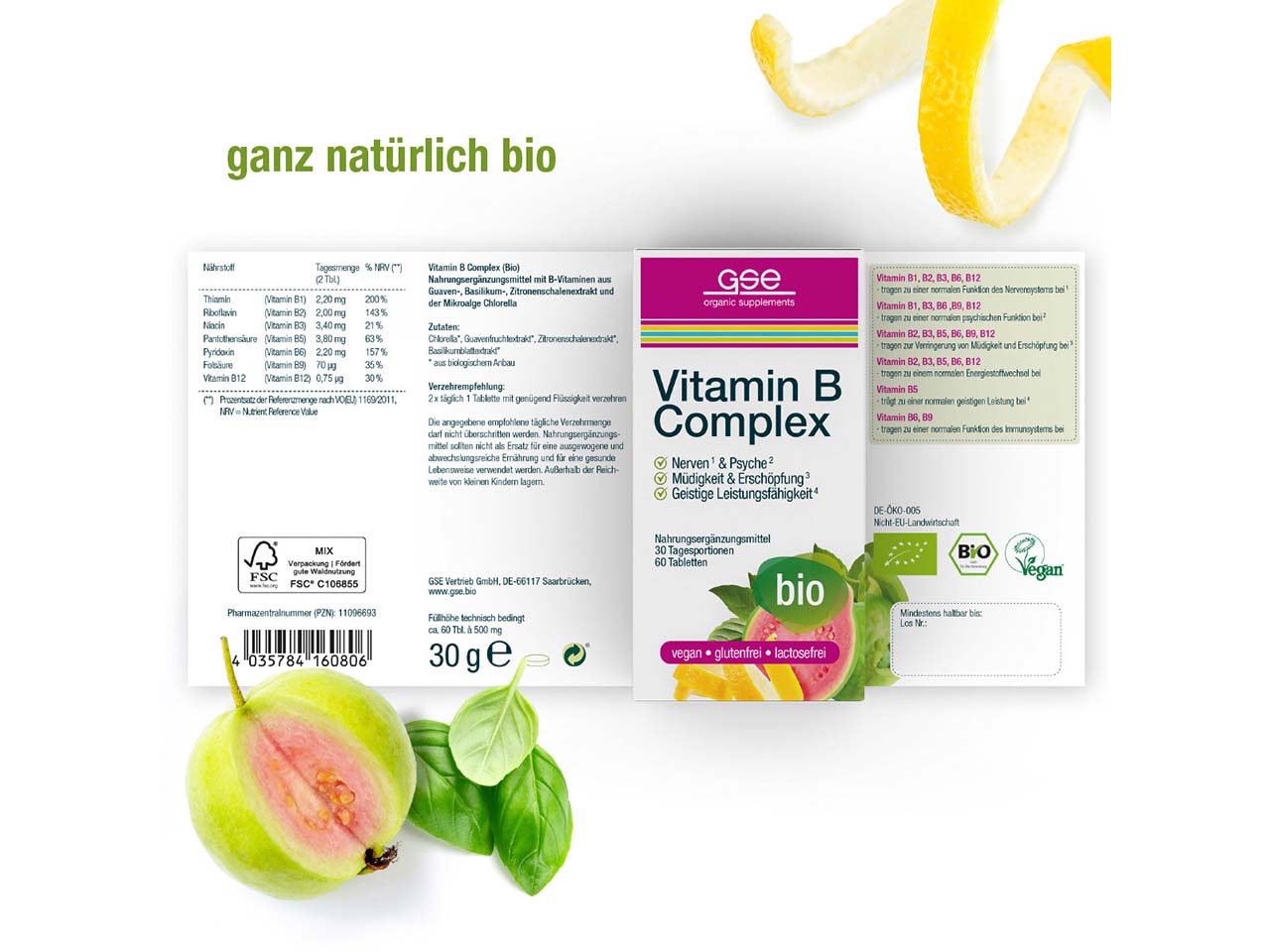 GSE Bio-Tabletten Vitamin B-Complex, 60 Stück