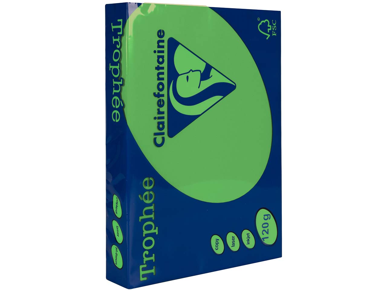 250 Blatt Clairfontaine Farbiges Kopierpapier "Trophee" 120 g/m², DIN A4, maigrün