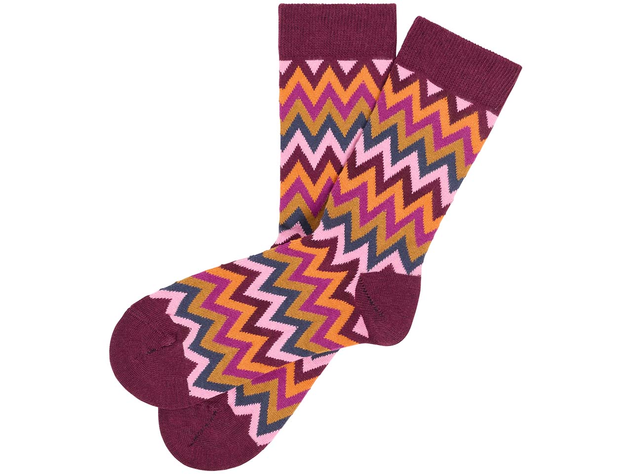 tranquillo 3 Paar Bio-Socken 'Cathyy' mit Zickzack-Muster, ikat shades, Gr. 39/42