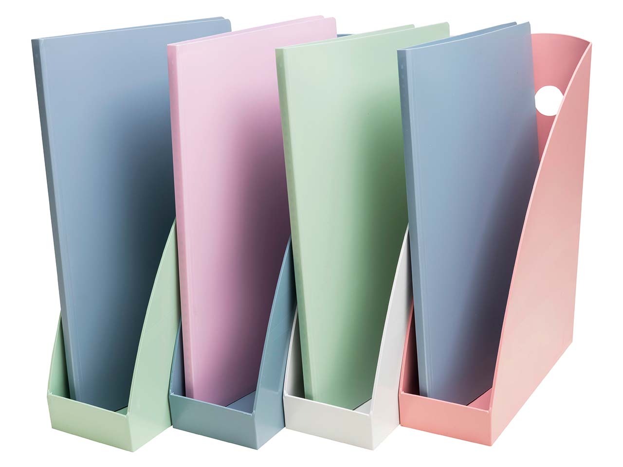 4 Exacompta Stehsammler MAG-CUBE "Autentik", DIN A4+, farbig sortiert