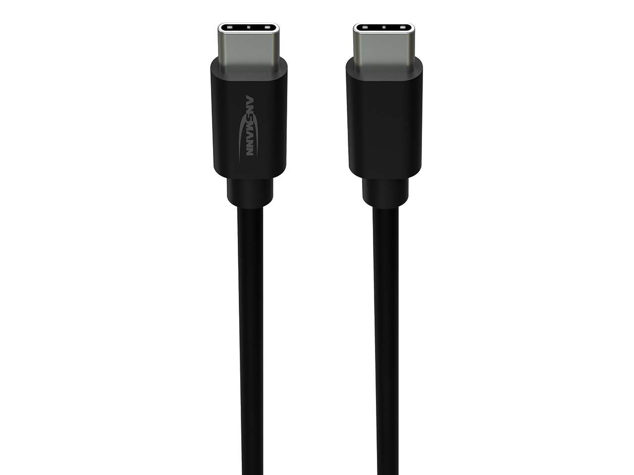 Ansmann Ladekabel USB-C auf USB-C, 2 m, schwarz