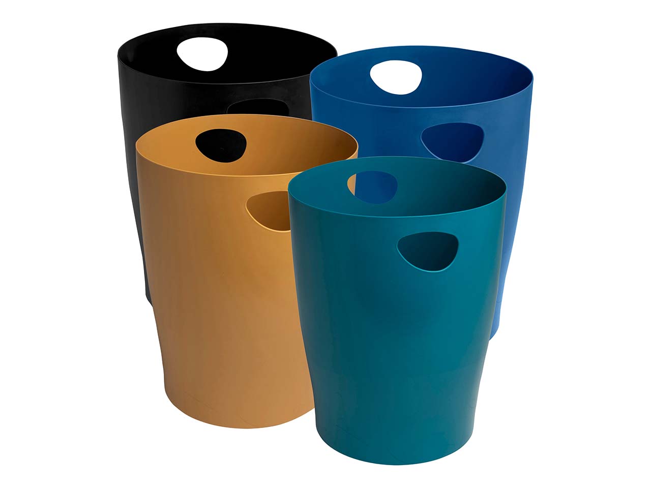 8 Exacompta Papierkörbe Ecobin "NeoDeco", 15 l, sortiert