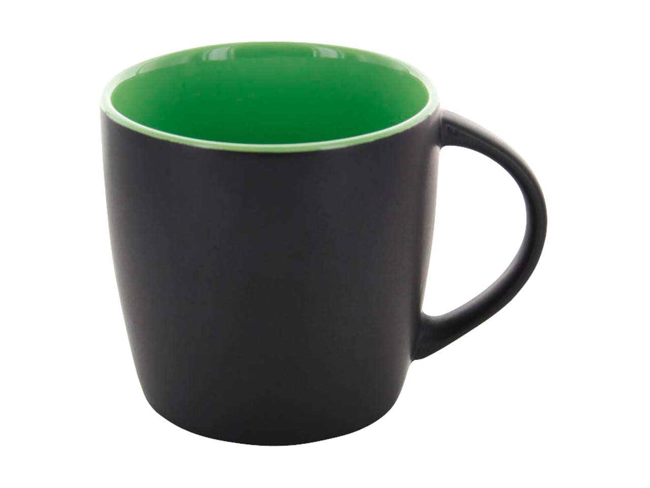 Keramiktasse "ENNIA" mattschwarz/grün
