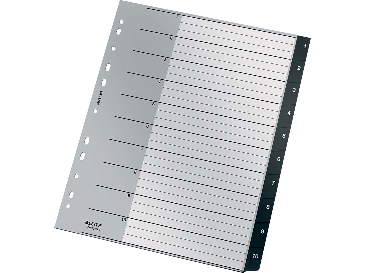 Leitz Recycle Register, PP, extrabreit, 1-10