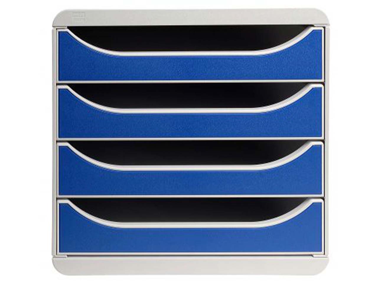 Exacompta Schubladenbox "Office", DIN A4+, 4 Schubladen offen, blau