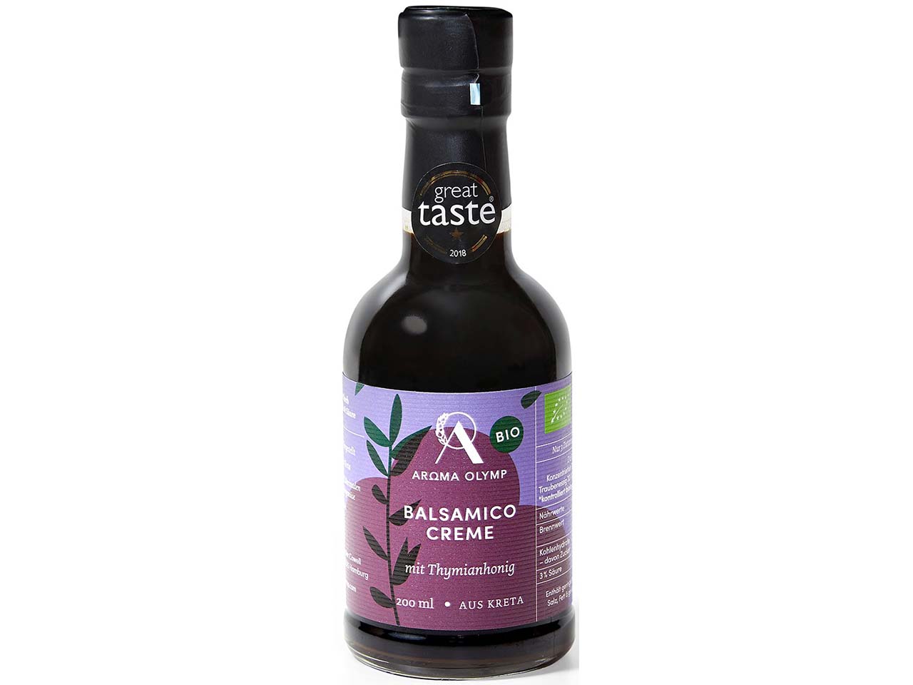 AROMA OLYMP Bio-Balsamico Creme "Thymianhonig", 200 ml
