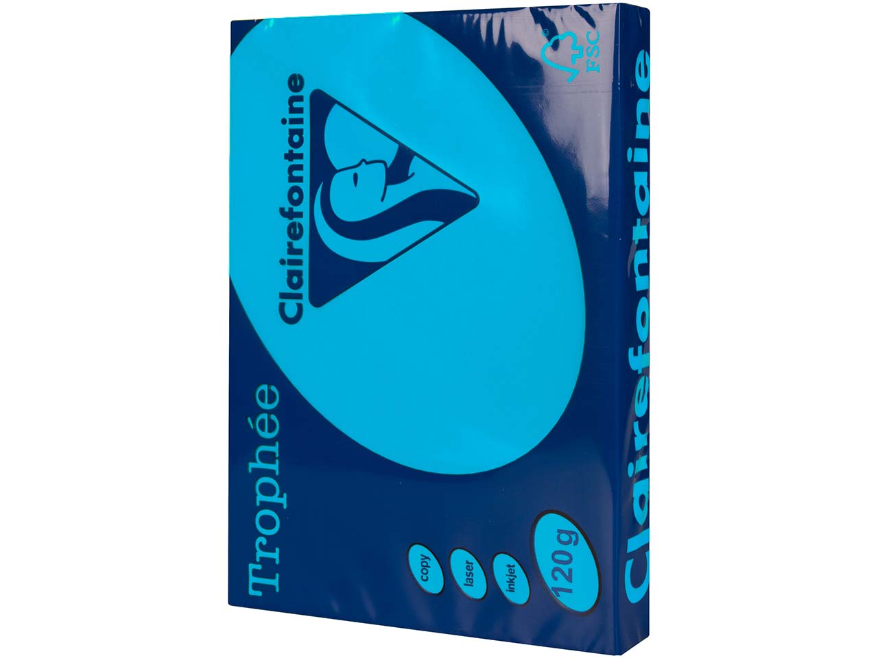 250 Blatt Clairfontaine Farbiges Kopierpapier "Trophee" 120 g/m², DIN A4, royalblau