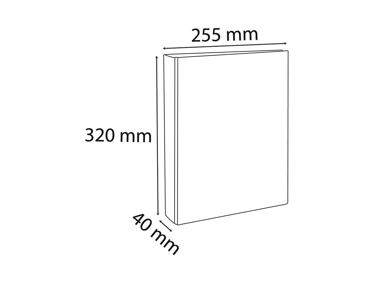 10 Exacompta Ringbücher aus kaschiertem Karton, DIN A4, 2 Ringe, RB 40 mm, grau