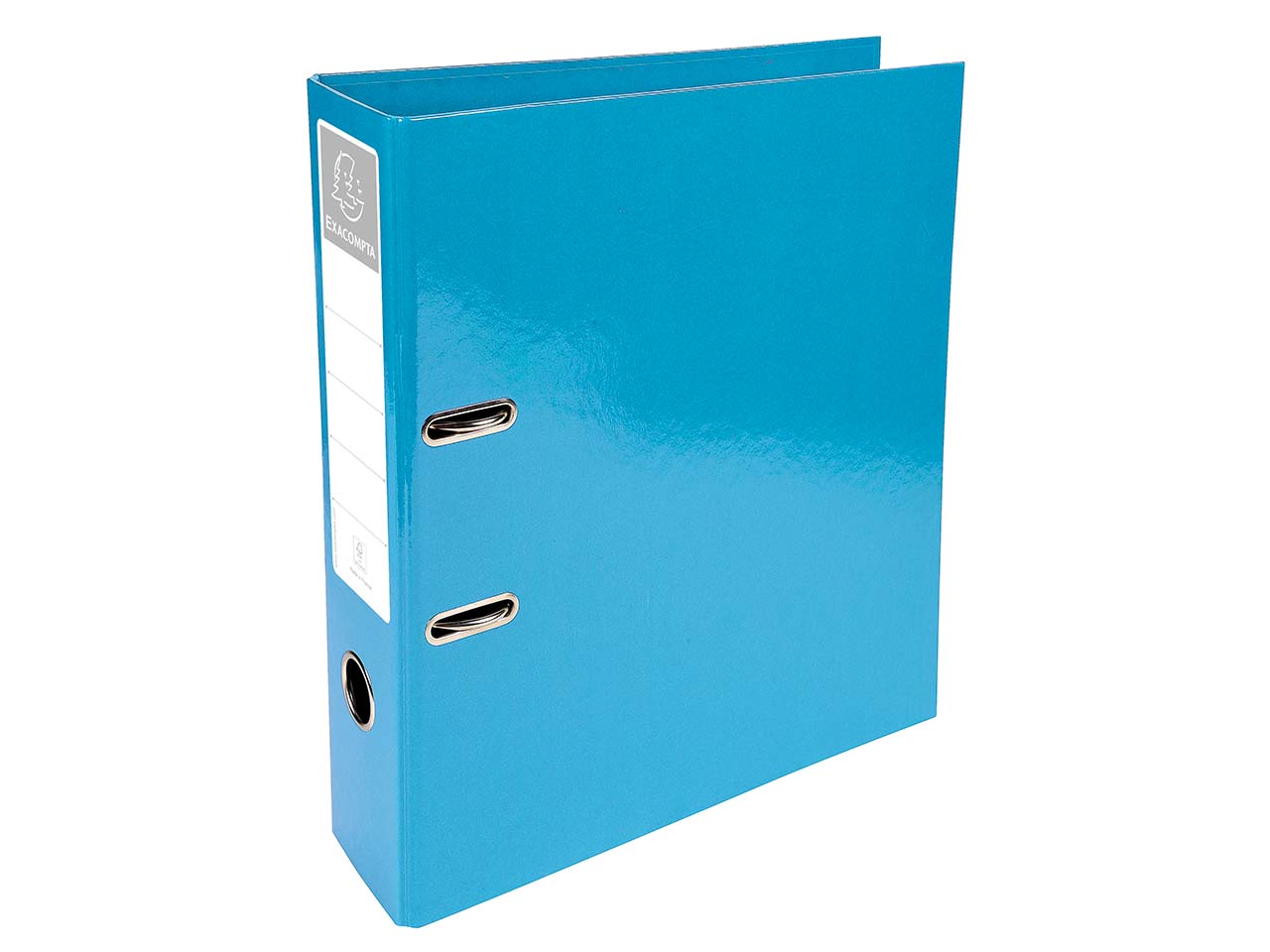 10 Exacompta Ordner "Iderama" mit Prem'Touch-Mechanik, DIN A4, hellblau, RB 70 mm