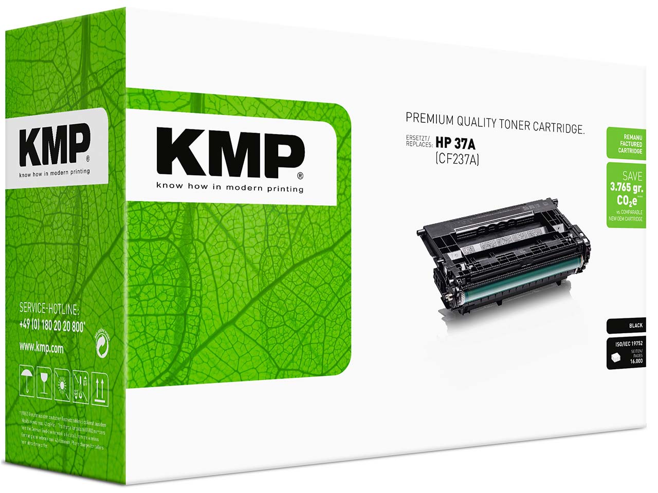 KMP Druckkassette ersetzt hp CF237A, Nr. 37A schwarz
