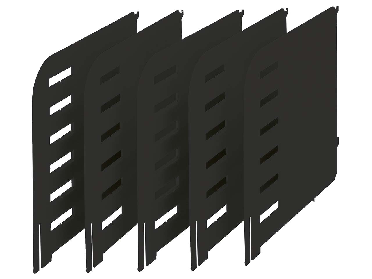 Styrorac Trennwände schwarz 5er Set
