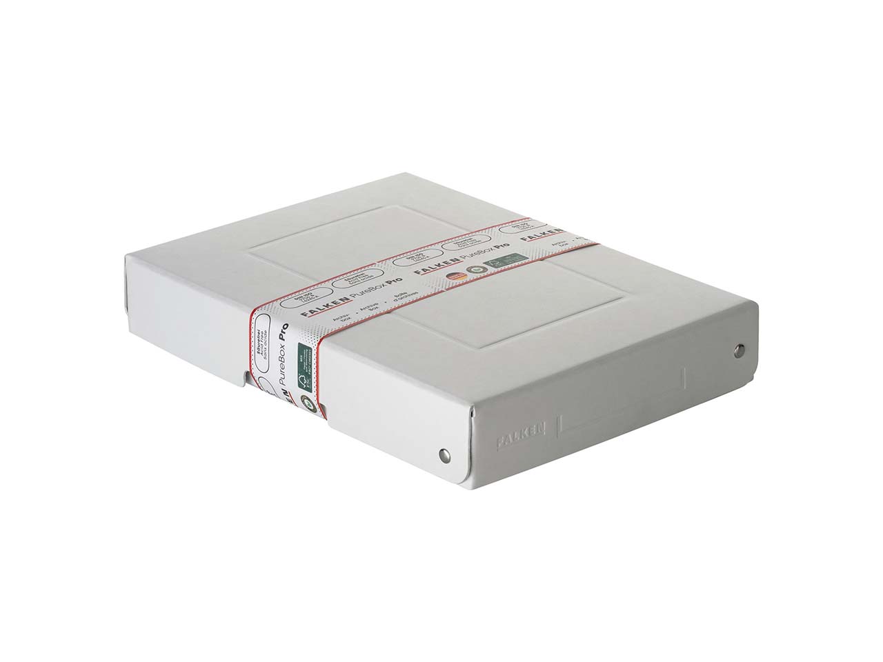 5 Falken Aufbewahrungsboxen "PureBox", 1200 g/m², DIN A5, 4 cm Höhe, weiß
