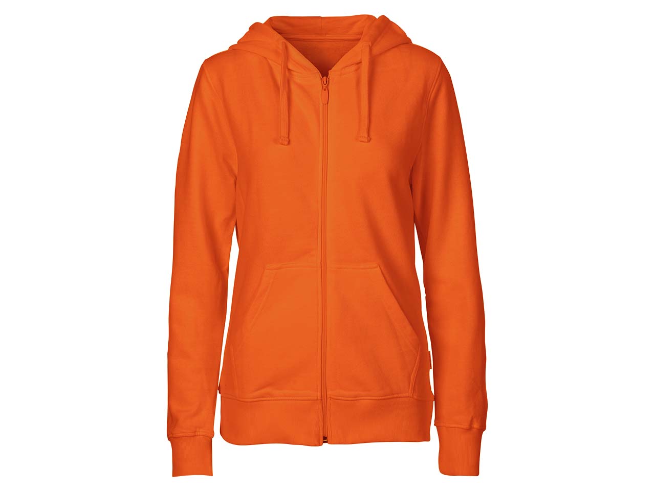 Neutral Bio-Damen-Sweatjacke mit Kapuze orange, Gr. S