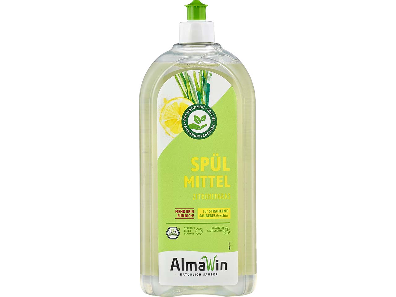 AlmaWin Spülmittel "Zitronengras" Flasche, 1 l