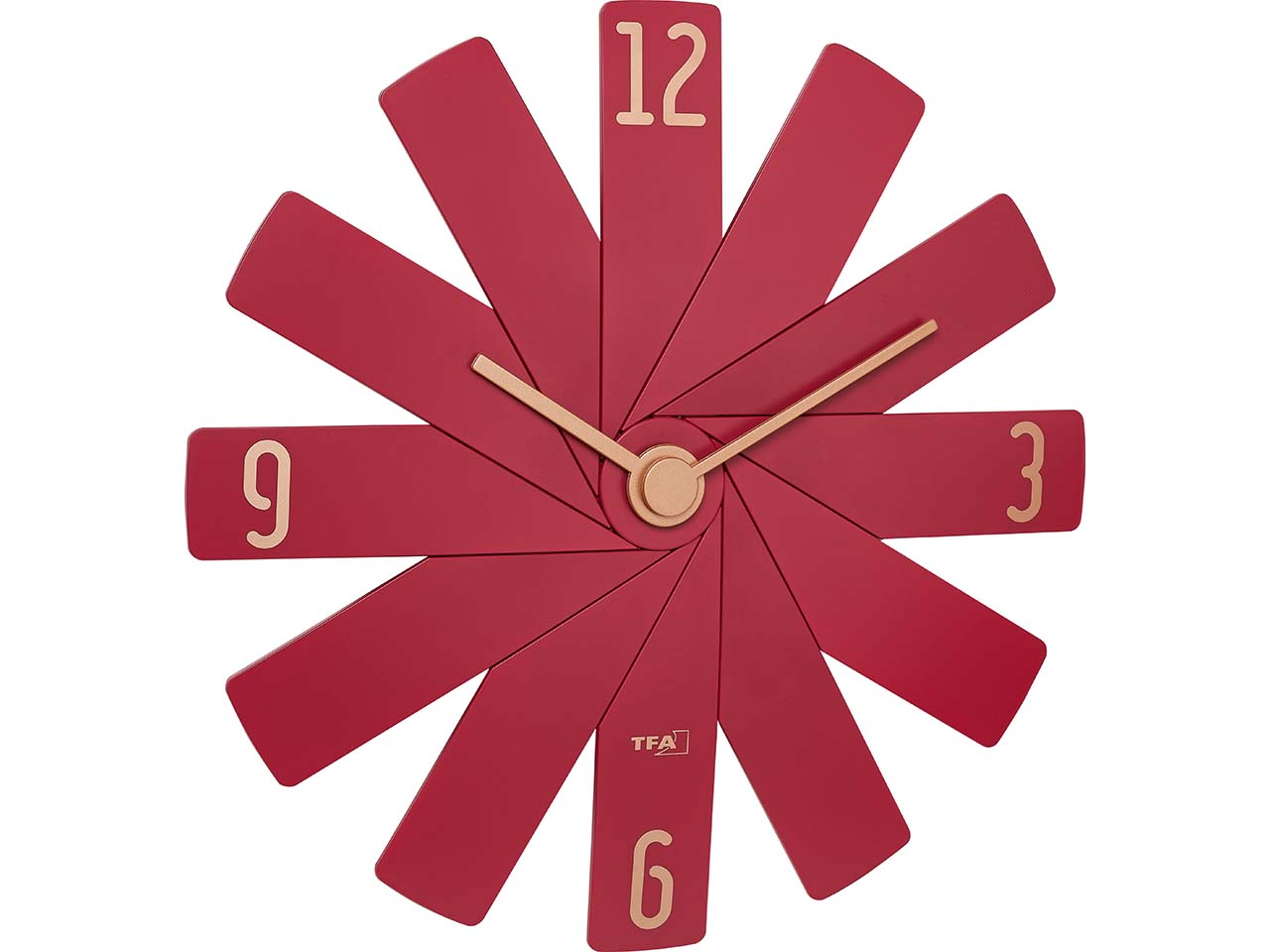 Design-Wanduhr "Clock in the Box" zum Zusammenstecken, rot