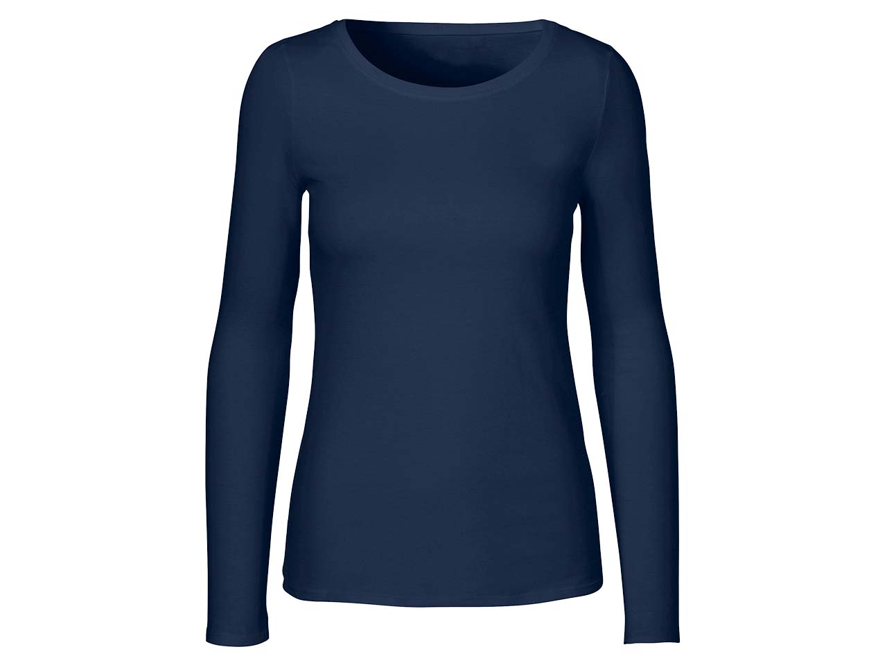 Neutral Bio-Damen-Langarmshirt mit Rundhalsaussschnitt dunkelblau, Gr. L