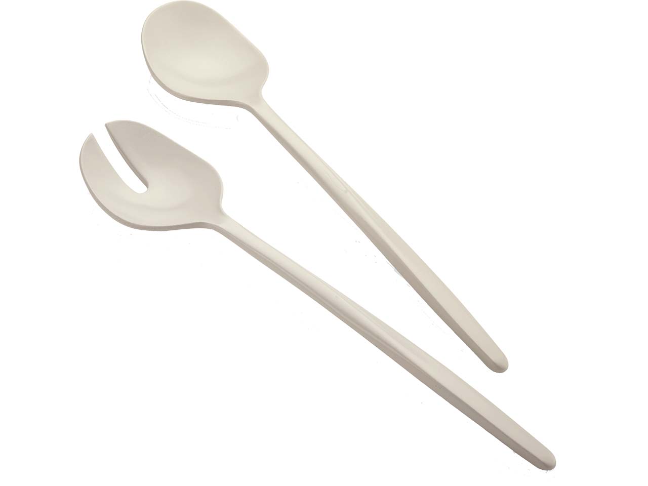 guzzini Salatbesteck "TIERRA" aus recyceltem Kunststoff, milk white