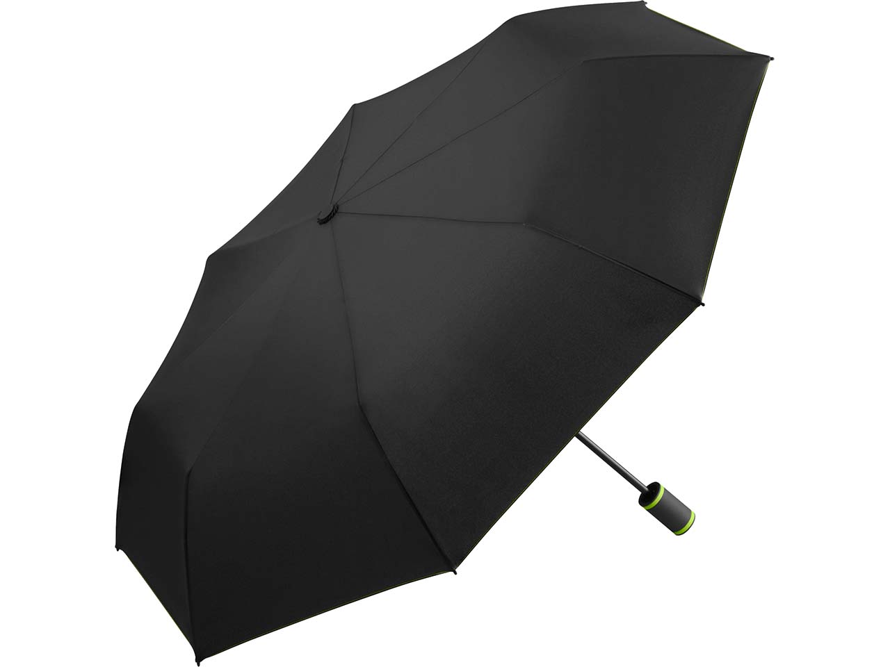 FARE Taschenschirm "Mini Style" mit Handöffner, schwarz-limette