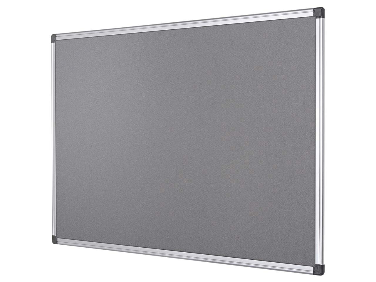 Bi-Office Textil-Pinnwand mit Aluminiumrahmen 240 x 120 cm grau