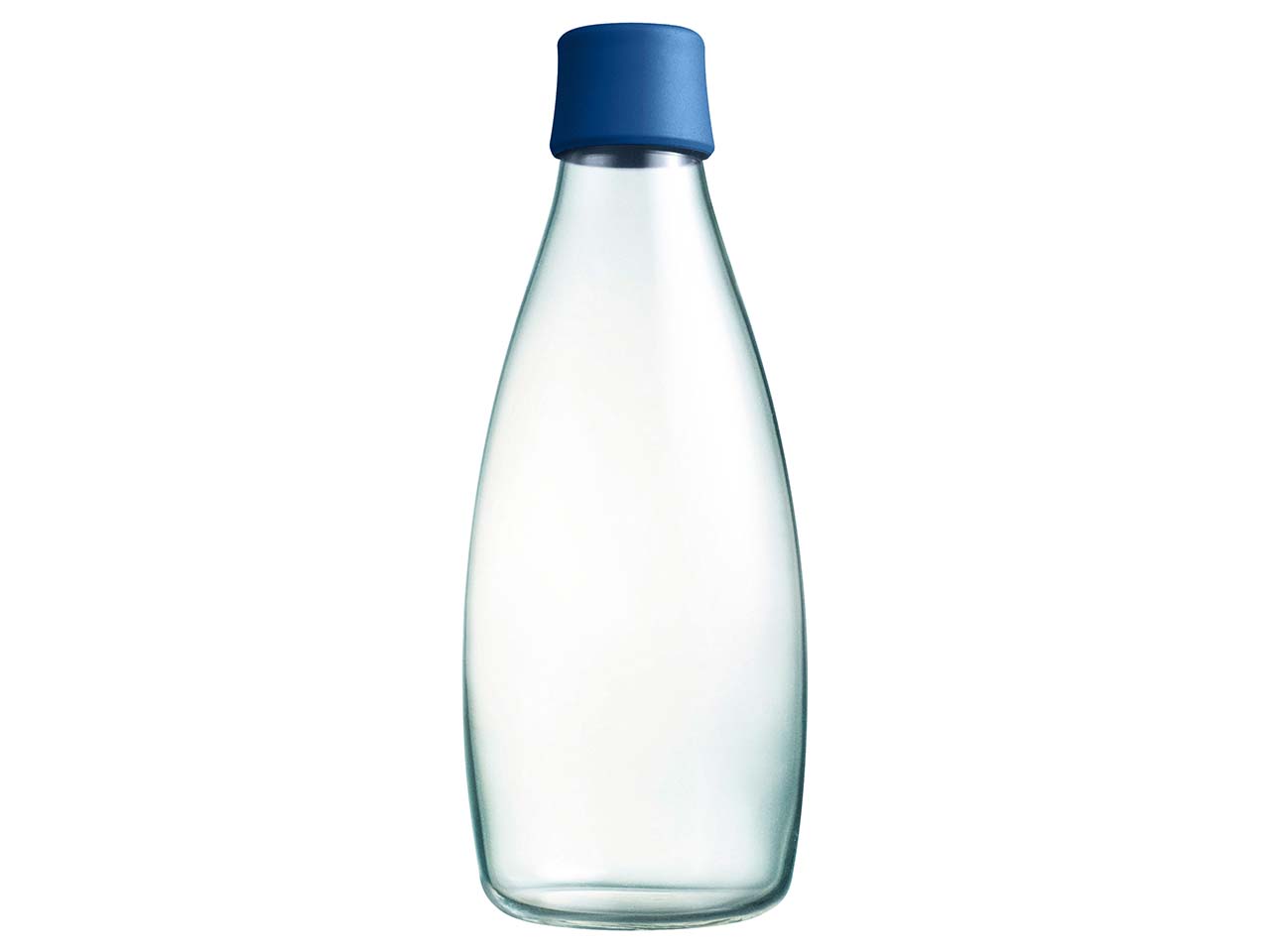 retap Trinkflasche 0,8 l aus Glas dark blue