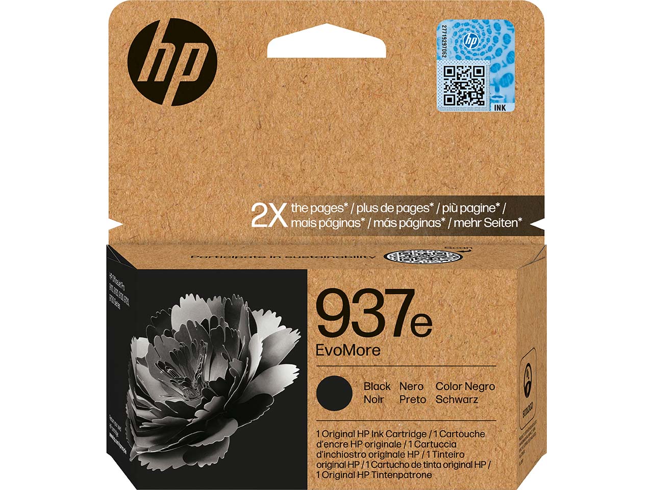 HP Tintenpatrone 4S6W9NE, Nr. 937e schwarz