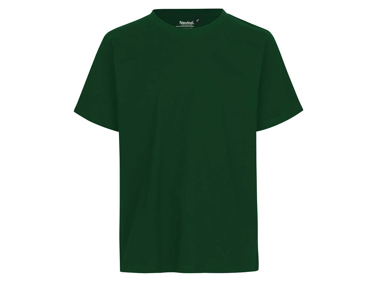 Neutral Bio-Unisex-T-Shirt mit Rundhalsausschnitt, bottle green, Gr. XS