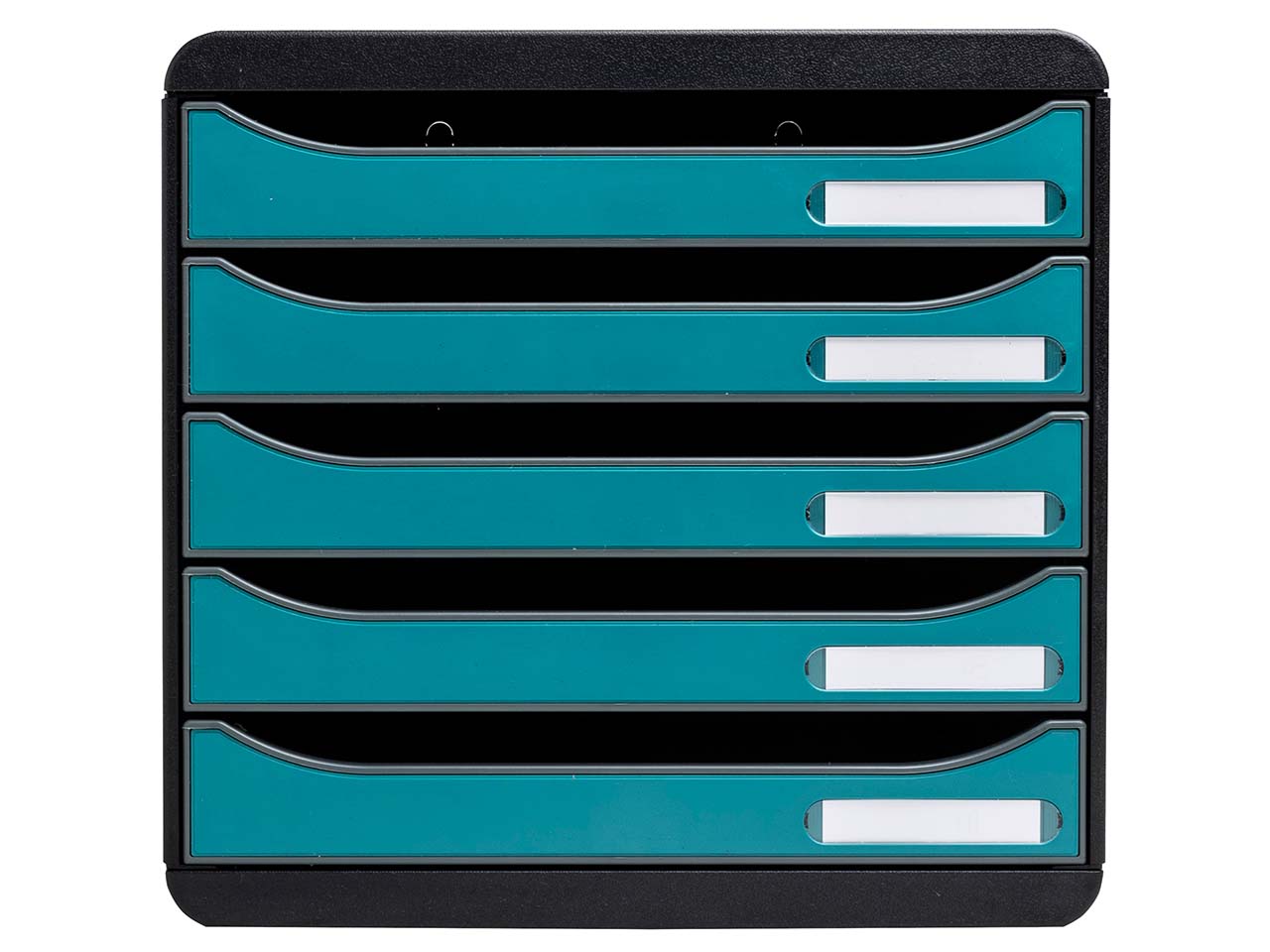 Exacompta Schubladenbox "Skandi", DIN A4+, 5 Schubladen offen, pazifikblau