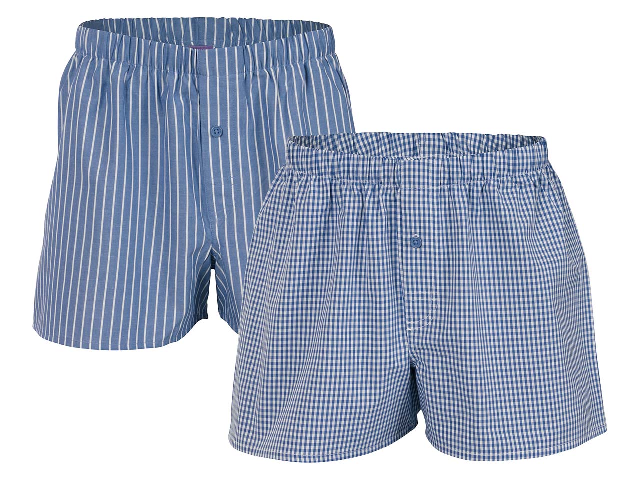 Living Crafts 2er-Pack Bio-Herren-Boxershorts "Gregor" blau, Gr. XL