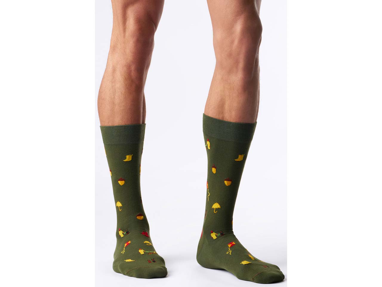 VON JUNGFELD Bio-Socken 'Rainyday', dunkelgrün, Gr. 39/42