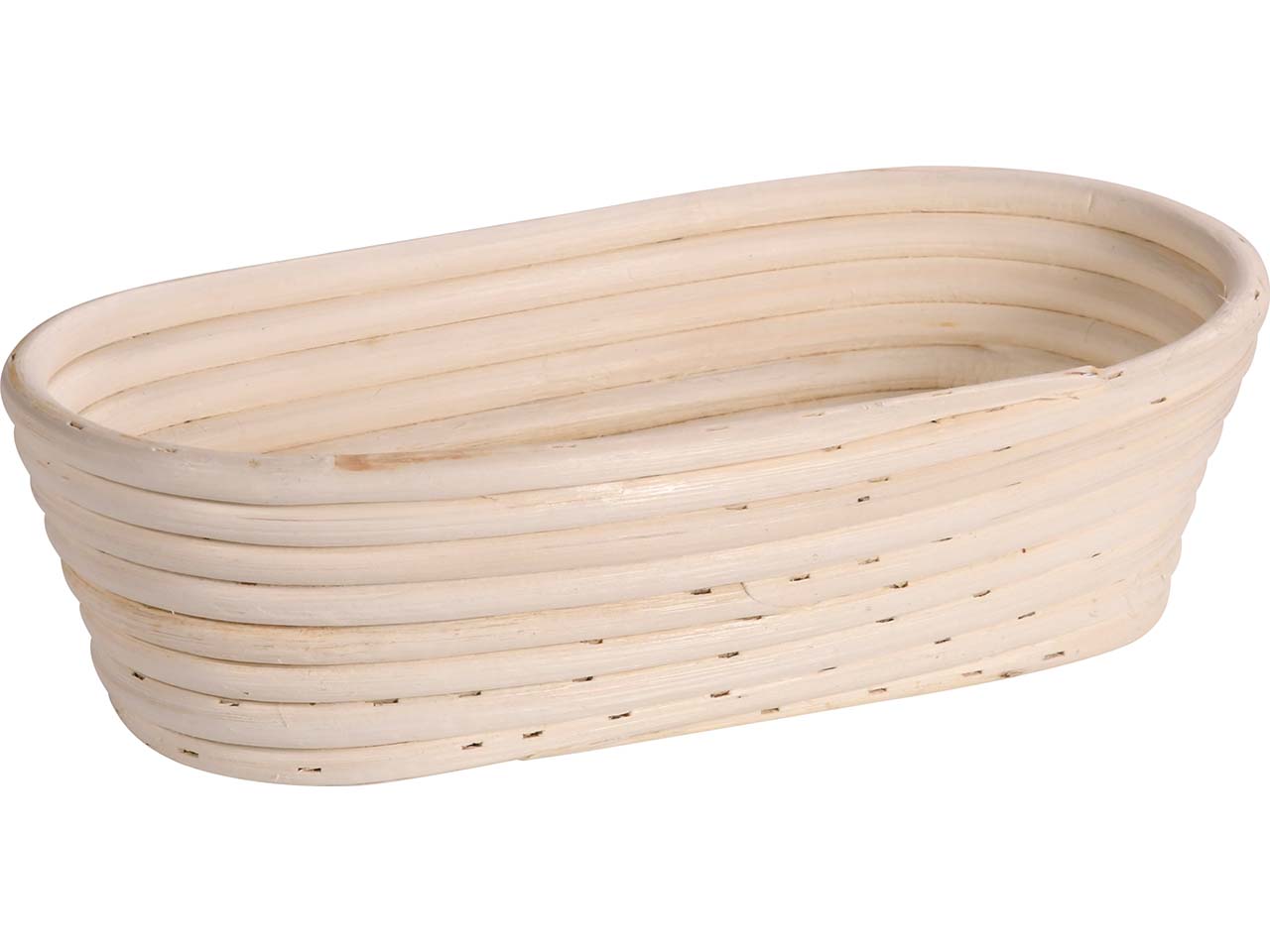 KESPER Gärkörbchen aus Rattan mit herausnehmbarem Textilfutter, oval, 28 x 15 cm