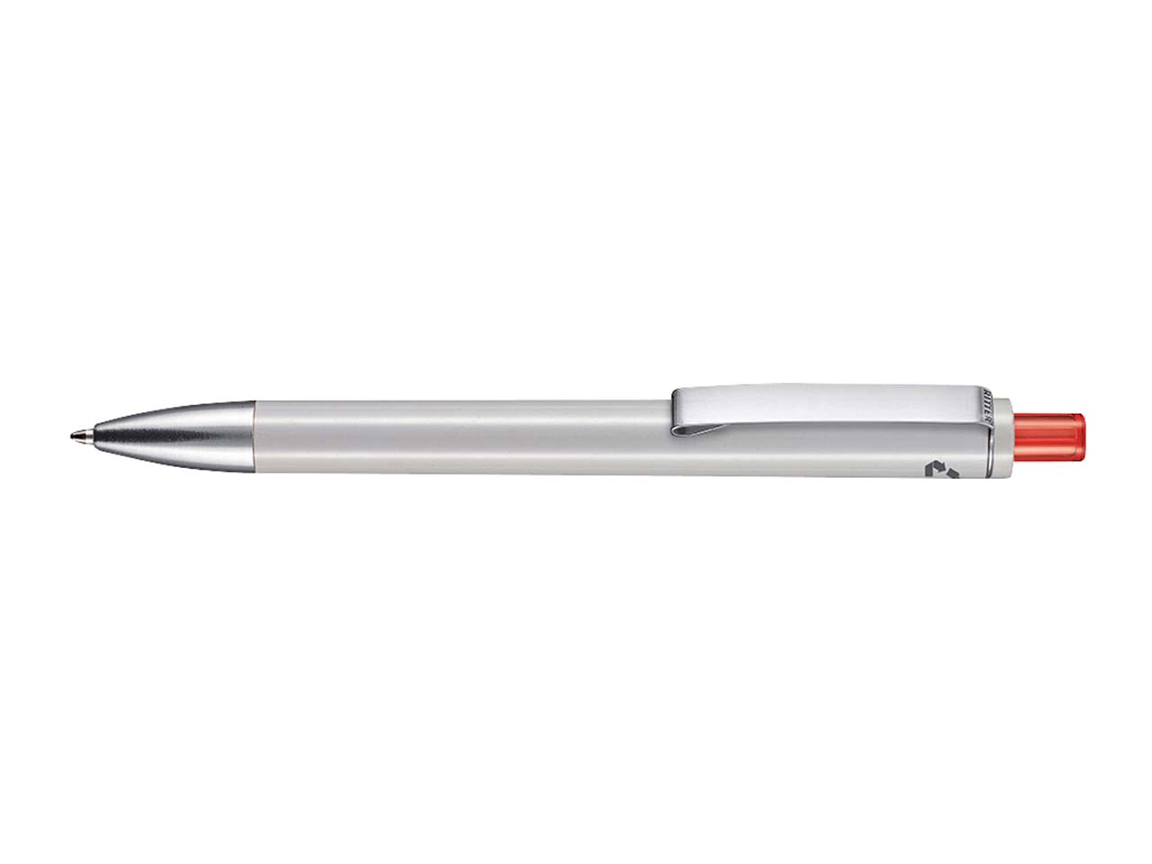 RITTER PEN Kugelschreiber 'EXOS RECYCLED' grau recycled/feuerrot