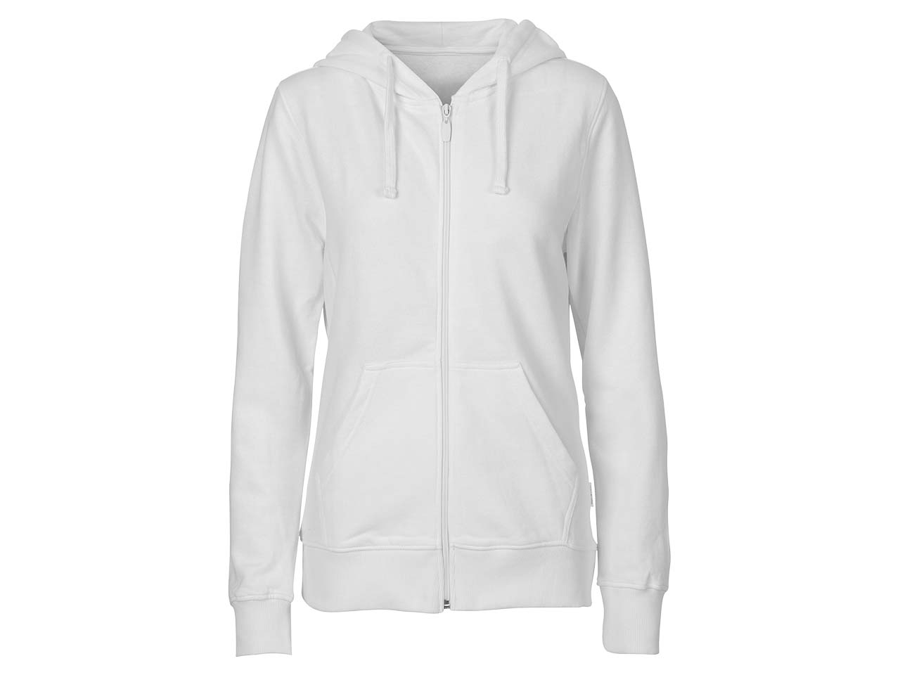 Neutral Bio-Damen-Sweatjacke mit Kapuze weiß, Gr. M