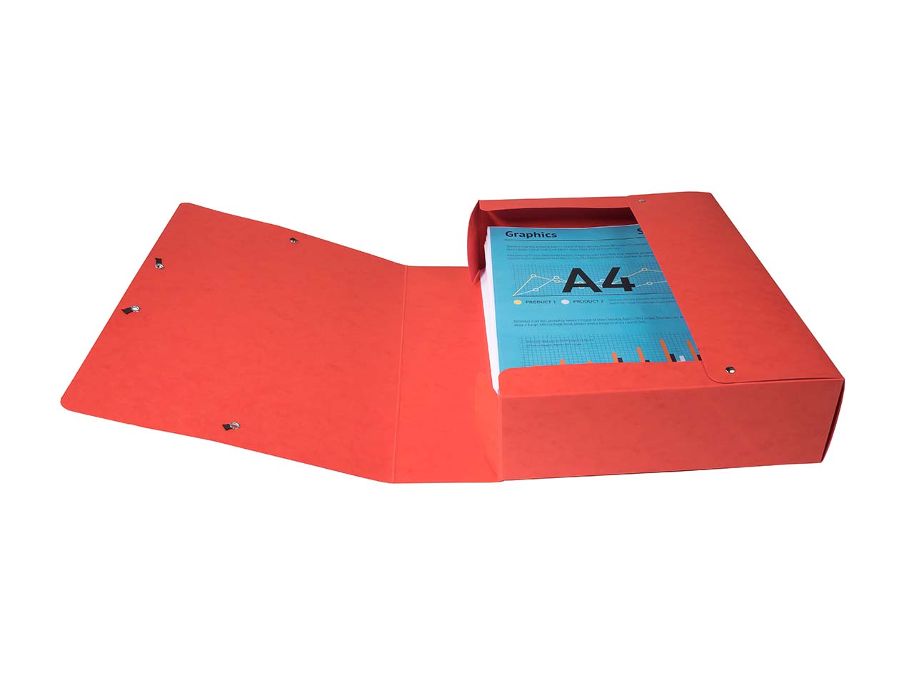 6 Exacompta Archivboxen, Colorspan-Karton, 600 g/m², DIN A4 maxi, RB 80 mm, rot