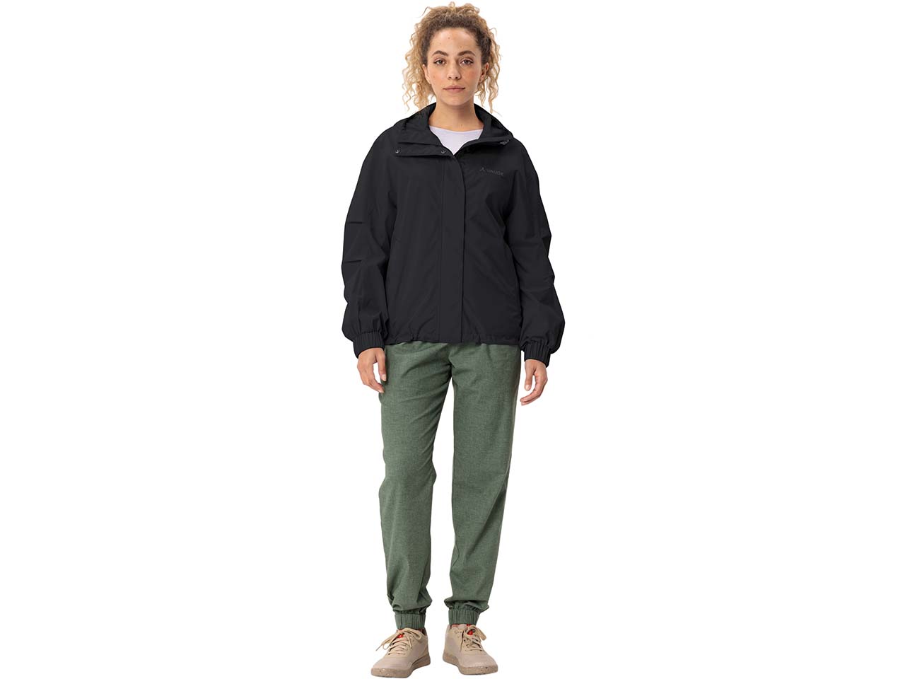 VAUDE Damen-Regenjacke 'Mineo' locker geschnitten, black, Gr. 42