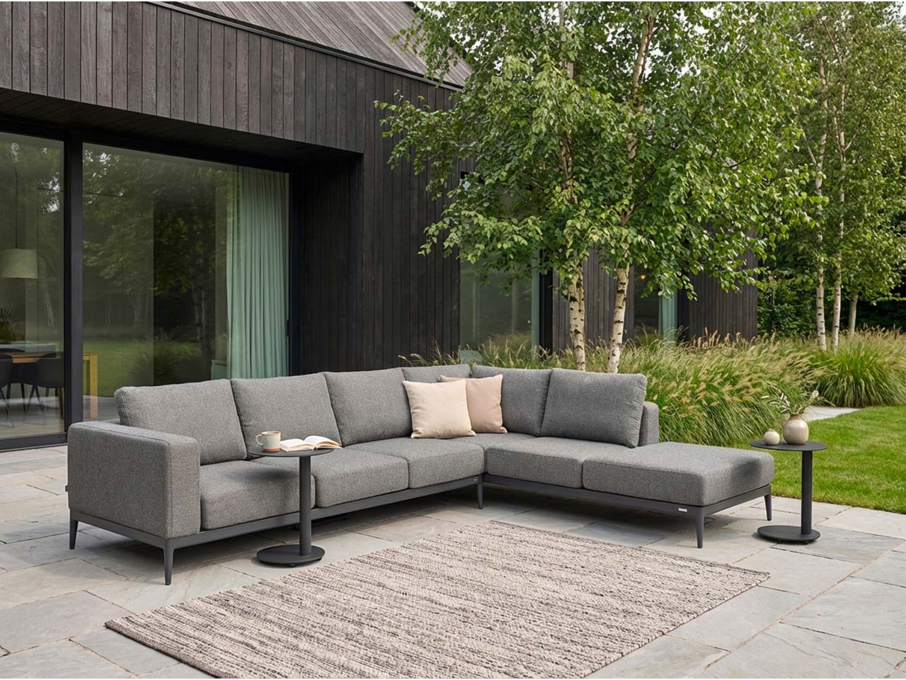 Gartenlounge "Belfort" Gestell: Aluminium, Bezug: "Outdoorstoff", anthrazit