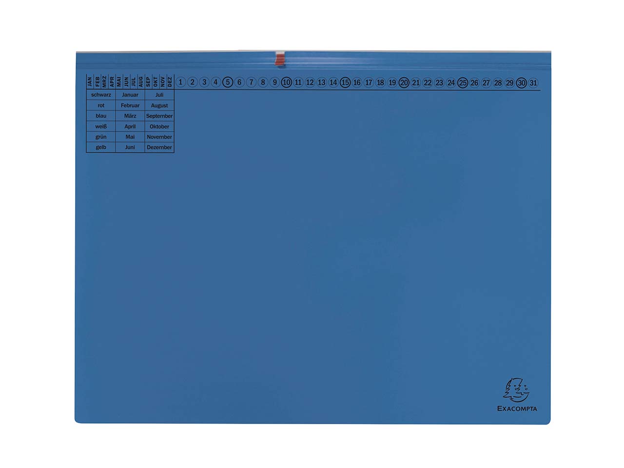 25 Exacompta Hängehefter "Exaflex Premium", mit 2 Abheftvor. für Linksheftung, blau
