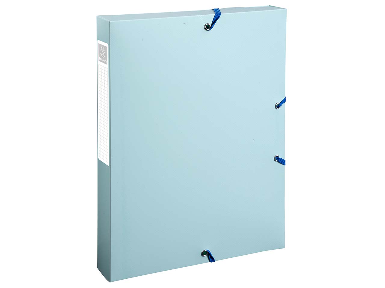 8 Exacompta Archivboxen "BeeBlue", DIN A4, Gummizug, 3 Klappen, RB 40 mm, sortiert